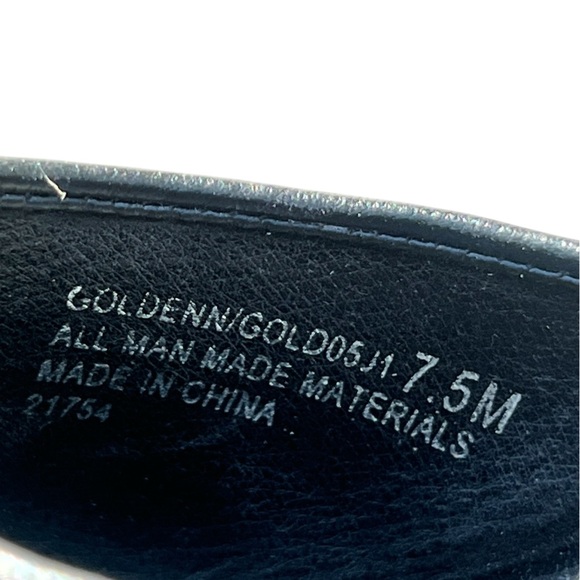 Madden Girl golden black block heel square toe mule sandals 90s - Picture 8 of 8